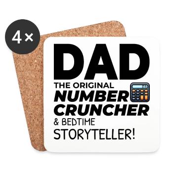 Accountant Dad Accounting Finance Financial Funny - Coasters (set of 4) - white - Front