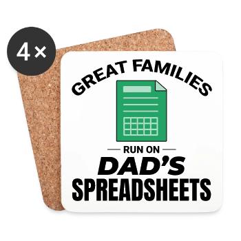 Accountant Dad Accounting Finance Financial Funny - Coasters (set of 4) - white - Front