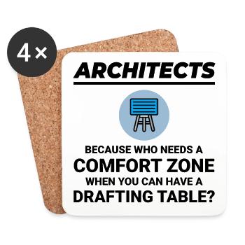 Architect Drafting Table Construction Architecture - Coasters (set of 4) - white - Front