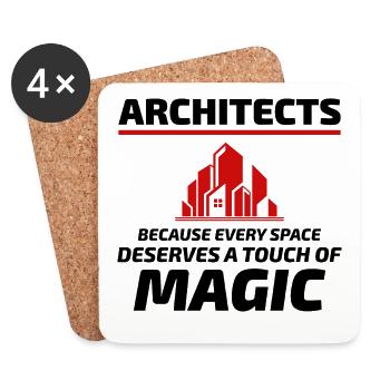 🏰 Architectes : ajouter de la magie à chaque espace ! ✨ - Dessous de verre (lot de 4) - blanc - Devant