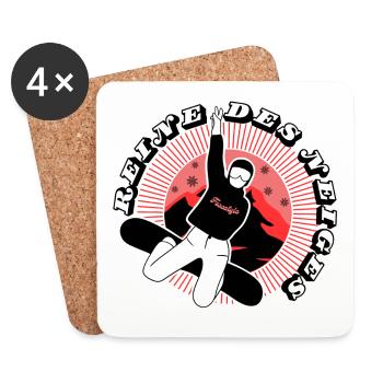Reine des neiges du snowboard ! A fond les pistes - Dessous de verre (lot de 4) - blanc - Devant