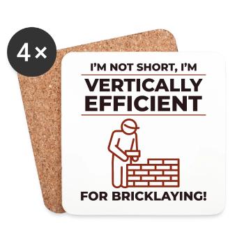 Bricklayer Bricklaying Vertical Efficiency Job - Coasters (set of 4) - white - Front