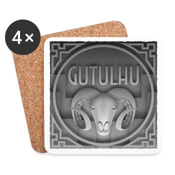Gutulhu-Platz - Untersetzer (4er-Set) - Weiß - Vorne