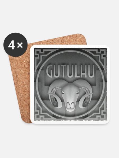 Gutulhu-Platz - Untersetzer (4er-Set) - Weiß