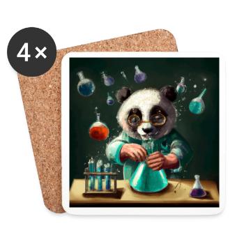 Panda Researcher - Coasters (set of 4) - white - Front