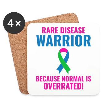 Rare Disease Warrior Empowering Awareness - Coasters (set of 4) - white - Front