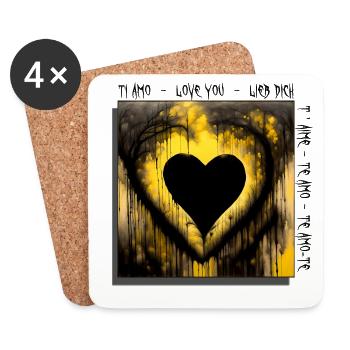 Valentine 5 - Untersetzer (4er-Set) - Weiß - Vorne