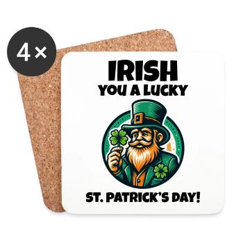 Get Lucky with Our Funny St. Patrick's Day - Coasters (set of 4) - white - Front