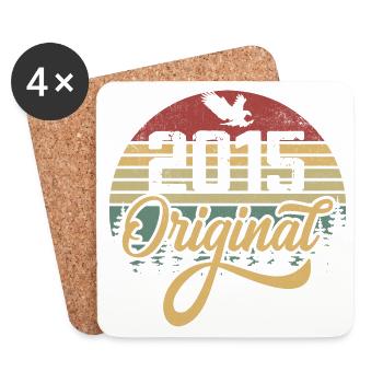 Original 2015 Vintage - Cadeau D’anniversaire 2015 - Dessous de verre (lot de 4) - blanc - Devant