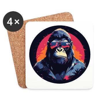 The Ape - Untersetzer (4er-Set) - Weiß - Vorne