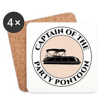 Ponton Bateau Capitaine Navigation De Voile Aventure - Dessous de verre (lot de 4) - blanc - Devant