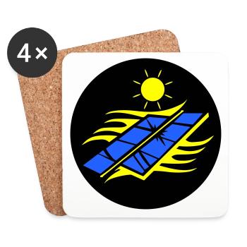 Photovoltaik Solar Energie - Untersetzer (4er-Set) - Weiß - Vorne