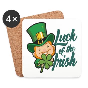 Leprechaun Leprechaun St. Patrick's Day Ireland - Coasters (set of 4) - white - Front