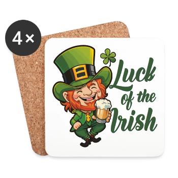 Leprechaun Leprechaun St. Patrick's Day Ireland - Coasters (set of 4) - white - Front