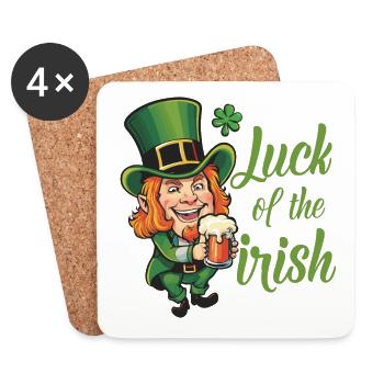 Leprechaun Leprechaun St. Patrick's Day Ireland - Coasters (set of 4) - white - Front
