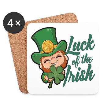 Leprechaun Leprechaun St. Patrick's Day Ireland - Coasters (set of 4) - white - Front