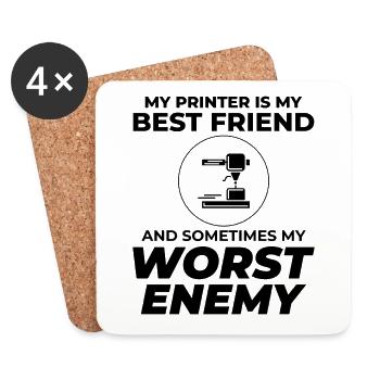3D Printer 3D Printing - Coasters (set of 4) - white - Front