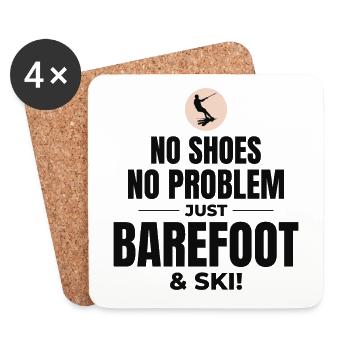 Barefoot Water Skiing Extreme Sports Barefooting - Coasters (set of 4) - white - Front
