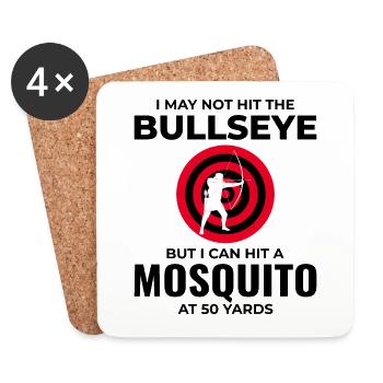 Tir à l’arc Cibles Archer Bullseye Tir Sport - Dessous de verre (lot de 4) - blanc - Devant