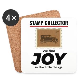 Stamp Collector Collecting Hobby Philatelist - Coasters (set of 4) - white - Front