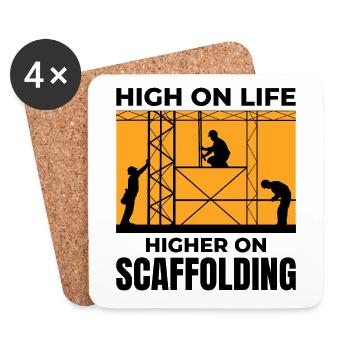 Scaffolder Scaffold Builder Scaffolding Platform - Coasters (set of 4) - white - Front
