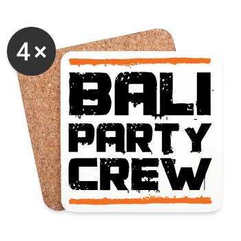 Équipe de fête de Bali - Dessous de verre (lot de 4) - blanc - Devant