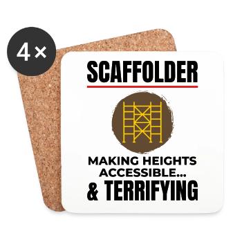 Scaffolder Scaffold Builder Scaffolding Platform - Coasters (set of 4) - white - Front