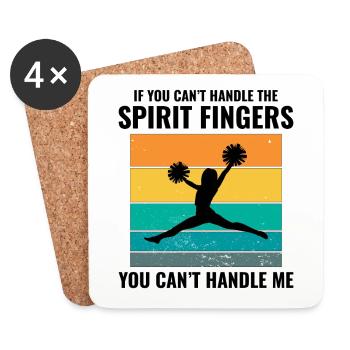 Cheerleader Cheerleading Girl Cheering Cheer Squad - Coasters (set of 4) - white - Front