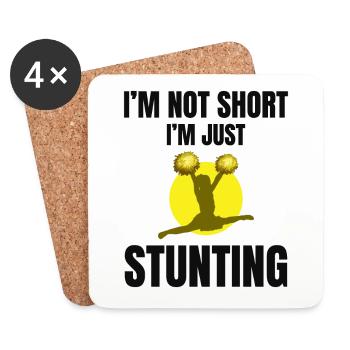 Cheerleader Cheerleading Girl Cheering Cheer Squad - Coasters (set of 4) - white - Front