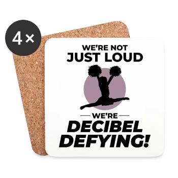 Cheerleader Cheerleading Girl Cheering Cheer Squad - Coasters (set of 4) - white - Front
