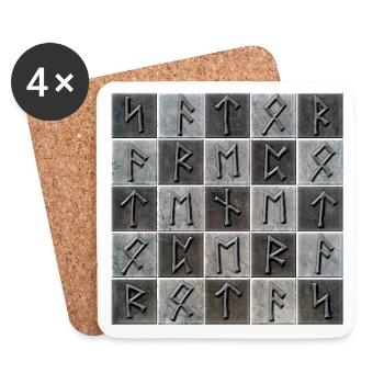 Sator Arepo Runes - Coasters (set of 4) - white - Front