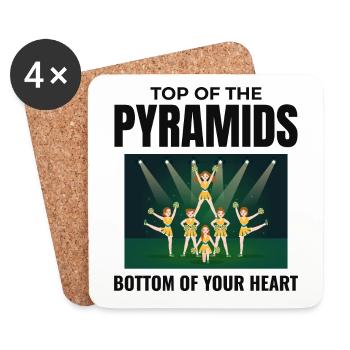 Cheerleader Cheerleading Girl Cheering Cheer Squad - Coasters (set of 4) - white - Front