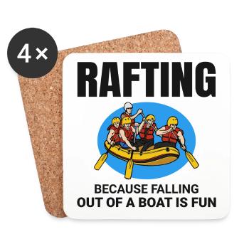 Rafting Team Raft White Water Rafter Paddle Funny - Dessous de verre (lot de 4) - blanc - Devant