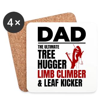 Baumpfleger Vater Baumchirurg Kletterer Klettertrimmer - Untersetzer (4er-Set) - Weiß - Vorne
