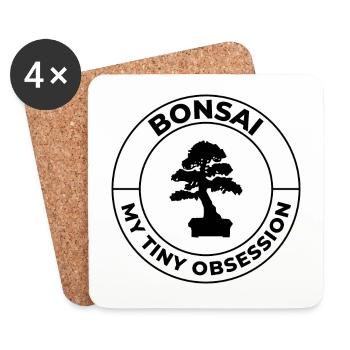 Japanese Bonsai Gardener Tree Collector Gardening - Coasters (set of 4) - white - Front