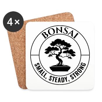 Japanese Bonsai Gardener Tree Collector Gardening - Coasters (set of 4) - white - Front