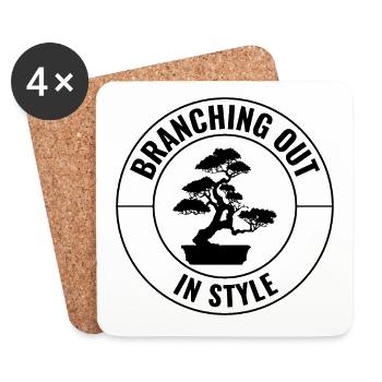 Japanese Bonsai Gardener Tree Collector Gardening - Coasters (set of 4) - white - Front