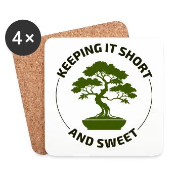 Japanese Bonsai Gardener Tree Collector Gardening - Coasters (set of 4) - white - Front
