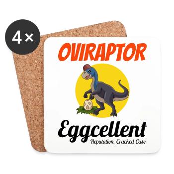 Oviraptor Dinosaur Dino Paleontologist Fossil - Coasters (set of 4) - white - Front