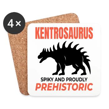 Kentrosaurus Dinosaur Dino Paleontologist Fossil - Coasters (set of 4) - white - Front
