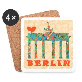 brandenburger tor e 4 - Untersetzer (4er-Set) - Weiß - Vorne
