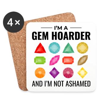 Crystal Collecting Rock Hunting Mineral Collector - Coasters (set of 4) - white - Front