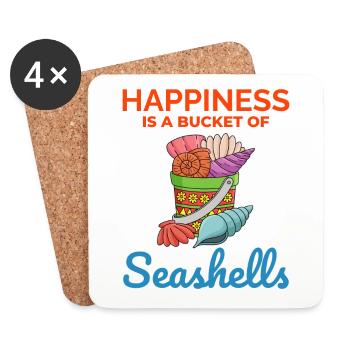 Seashells Collector Beachcomber Sea Shell Ocean - Coasters (set of 4) - white - Front