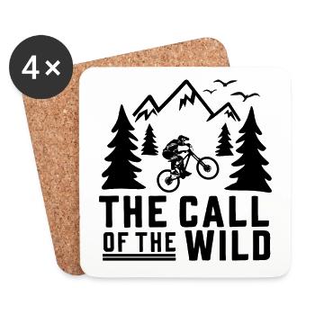 Mountain Bikers Mountain Biking Mountains Nature Outdoor - Coasters (set of 4) - white - Front