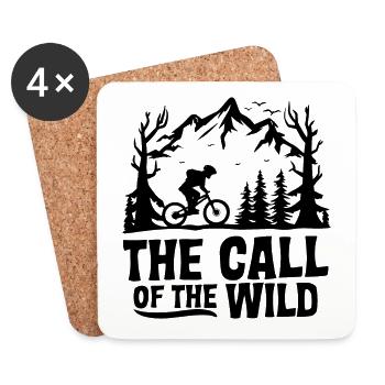 Mountain Bikers Mountain Biking Mountains Nature Outdoor - Coasters (set of 4) - white - Front