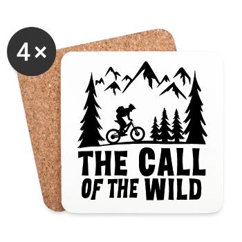 Mountain Bikers Mountain Biking Mountains Nature Outdoor - Coasters (set of 4) - white - Front