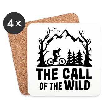 Mountain Bikers Mountain Biking Mountains Nature Outdoor - Coasters (set of 4) - white - Front