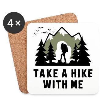 Wandern Wanderer Faites une randonnée avec moi - Dessous de verre (lot de 4) - blanc - Devant