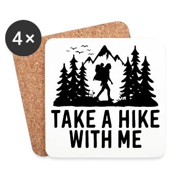 Wandern Wanderer Faites une randonnée avec moi - Dessous de verre (lot de 4) - blanc - Devant