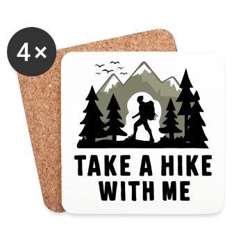 Wandern Wanderer Faites une randonnée avec moi - Dessous de verre (lot de 4) - blanc - Devant